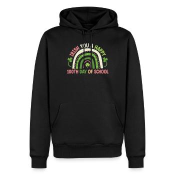 Irish You A Happy 100th Day Of School Grünes - Männer Premium Bio Hoodie - Schwarz - Vorne - Nico (187cm)