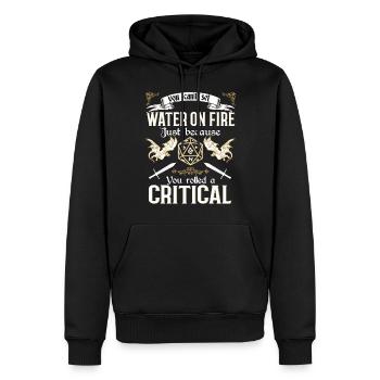 Drôle RPG RPG sur table jeu de rôle jeu de rôle dés - Sweat à capuche Premium bio Homme - noir - Devant - Nico (187cm)