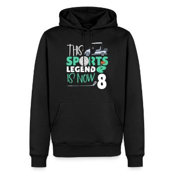 Diese Sportlegende Ist Jetzt 8, Golfspiel 8. - Männer Premium Bio Hoodie - Schwarz - Vorne - Nico (187cm)