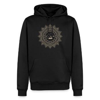Stier Tierkreiszeichen Mandala - Männer Premium Bio Hoodie - Schwarz - Vorne - Nico (187cm)