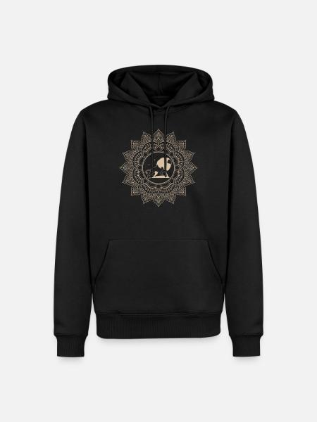 Leo Zodiac sign Mandala - Men’s Premium Organic Hoodie - black