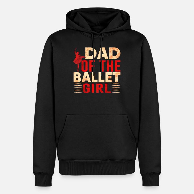 Père danseur de ballet - Sweat à capuche Premium bio Homme - noir