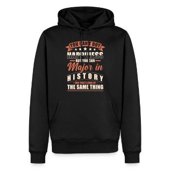 Geschichte Abschluss - Männer Premium Bio Hoodie - Schwarz - Vorne - Nico (187cm)