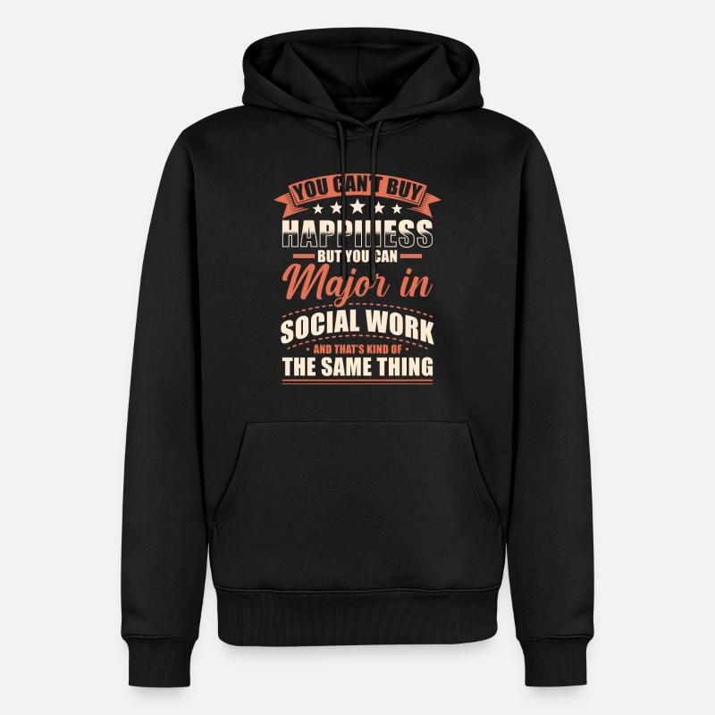 Soziale Arbeit Abschluss - Männer Premium Bio Hoodie - Schwarz