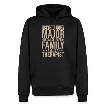 Psychologie Abschluss - Männer Premium Bio Hoodie - Schwarz - Vorne - Nico (187cm)