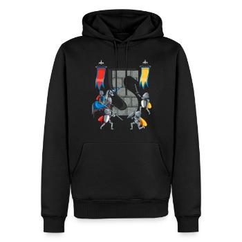 Mittelalterliche Ritter Mittelalter Geschichte - Männer Premium Bio Hoodie - Schwarz - Vorne - Nico (187cm)