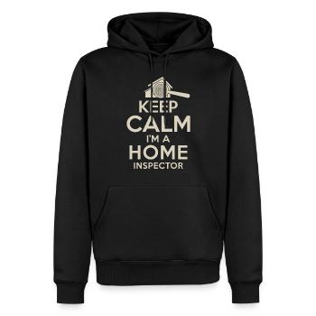 Building inspector Spruch - Men’s Premium Organic Hoodie - black - Front - Nico (187cm)