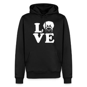 Locken Lockenkopf Lockiges Haar Frau - Männer Premium Bio Hoodie - Schwarz - Vorne - Nico (187cm)