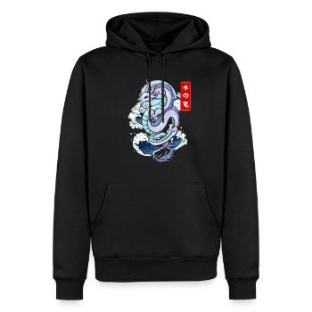 Japanischer Wasserdrache Elementarer Mythos - Männer Premium Bio Hoodie - Schwarz - Vorne - Nico (187cm)