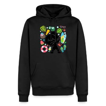 Silhouette Dabbing Girl Summer Time Beach Style - Men’s Premium Organic Hoodie - black - Front - Nico (187cm)