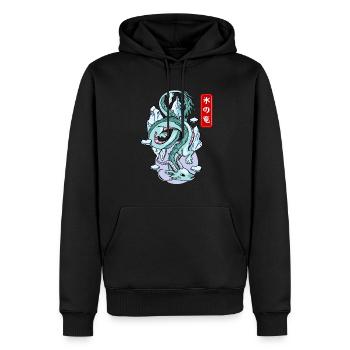 Japanischer Eisdrache Elementarer Mythos - Männer Premium Bio Hoodie - Schwarz - Vorne - Nico (187cm)