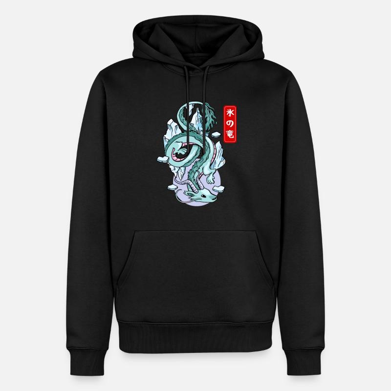 Japanischer Eisdrache Elementarer Mythos - Männer Premium Bio Hoodie - Schwarz