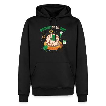 Offizielles Schlaf Shirt Sleepy Cat St. Patrick's - Männer Premium Bio Hoodie - Schwarz - Vorne - Nico (187cm)