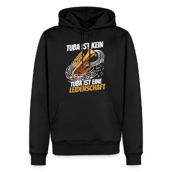 Tubist aus leidenschaft - Männer Premium Bio Hoodie - Schwarz - Vorne - Nico (187cm)