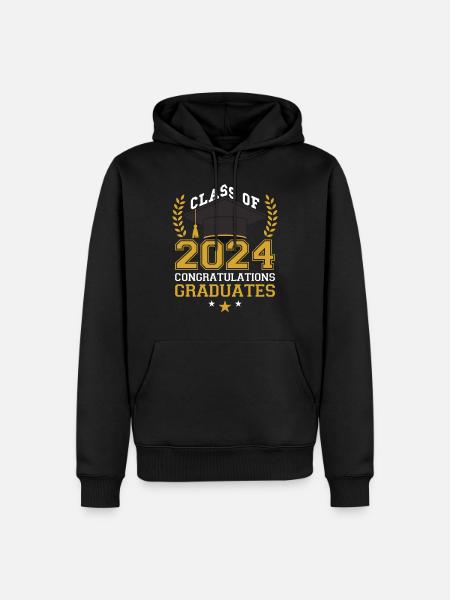 Abschlussfeier Der Klasse 2024 - Männer Premium Bio Hoodie - Schwarz