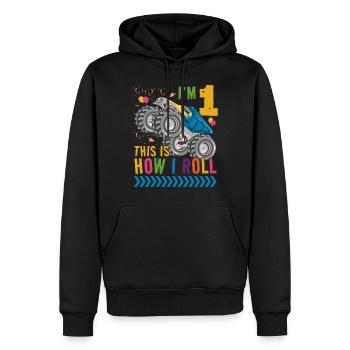 Ich Bin 1 Es Ist, Wie Ich Rollen | Monster Truck - Männer Premium Bio Hoodie - Schwarz - Vorne - Nico (187cm)
