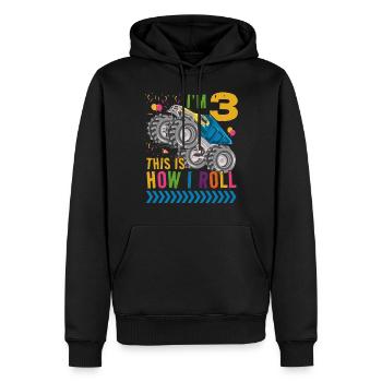 Ich Bin 3 Es Ist, Wie Ich Rollen | Monster Truck - Männer Premium Bio Hoodie - Schwarz - Vorne - Nico (187cm)