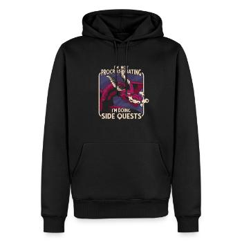 Ich Bin Nicht Procastinating Ich Bin Doing Side - Männer Premium Bio Hoodie - Schwarz - Vorne - Nico (187cm)