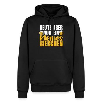 HEUTE ABER NUR EIN KLEINESBIERCHEN Bier Liebhaber - Männer Premium Bio Hoodie - Schwarz - Vorne - Nico (187cm)