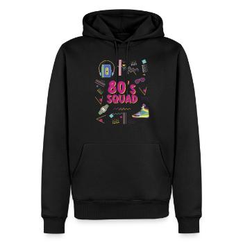 80's Squad 80's Party Motto Gruppe 80er - Männer Premium Bio Hoodie - Schwarz - Vorne - Nico (187cm)