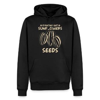 Tournesol - Sweat à capuche Premium bio Homme - noir - Devant - Nico (187cm)
