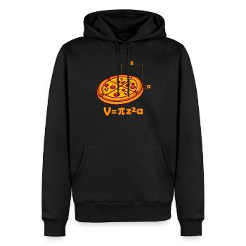 Pizza Volume Nerd Geek Math Equation - Sweat à capuche Premium bio Homme - noir - Devant - Nico (187cm)
