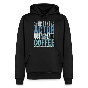 Buchalter Kaffee Spruch - Männer Premium Bio Hoodie - Schwarz - Vorne - Nico (187cm)