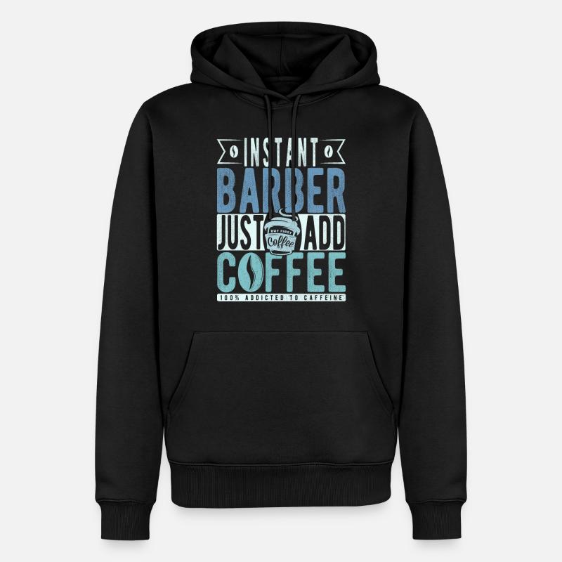 Buchalter Kaffee Spruch - Männer Premium Bio Hoodie - Schwarz