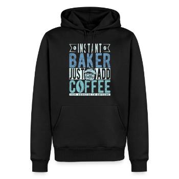 Buchalter Kaffee Spruch - Männer Premium Bio Hoodie - Schwarz - Vorne - Nico (187cm)