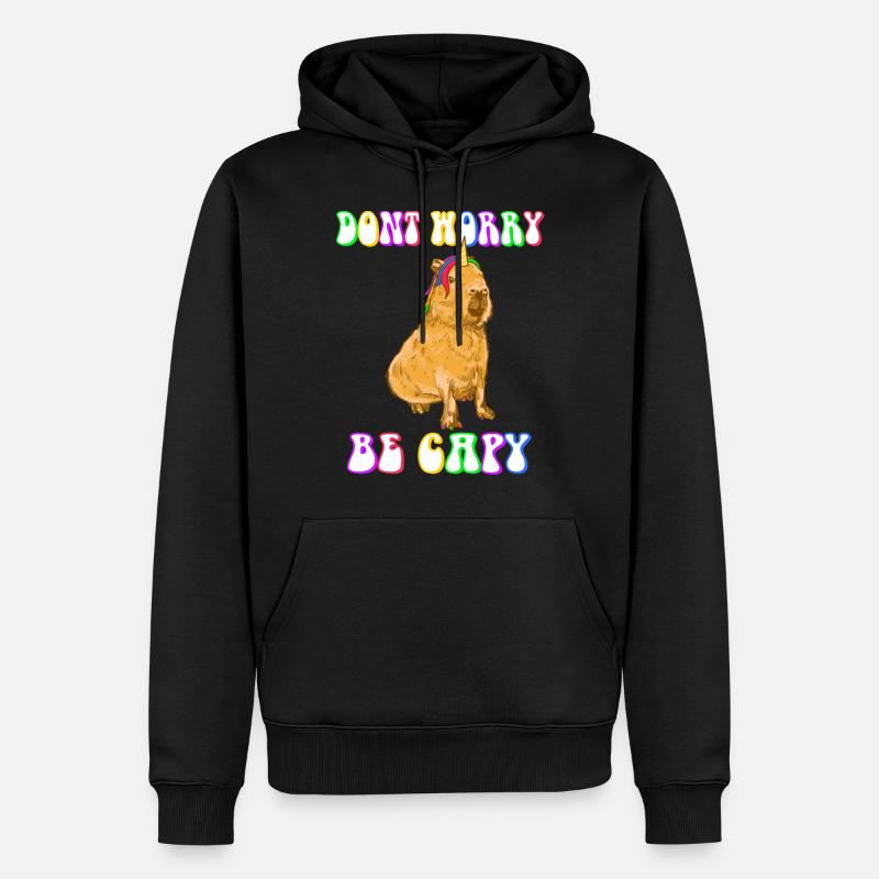 Capybara be Capy - Sweat à capuche Premium bio Homme - noir