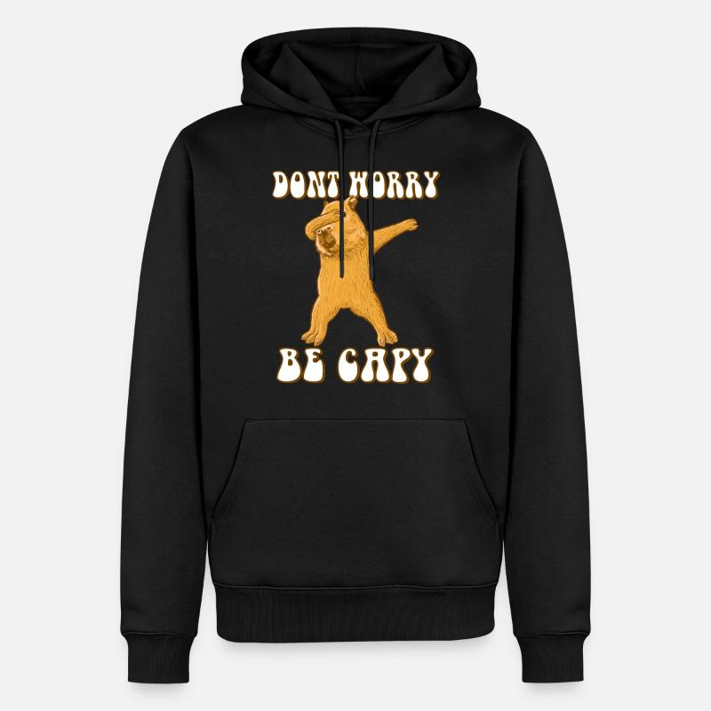 Capybara dabbing - Männer Premium Bio Hoodie - Schwarz