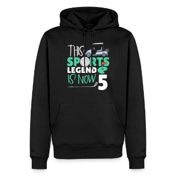 Diese Sportlegende Ist Jetzt 5, Golfspiel 5. - Männer Premium Bio Hoodie - Schwarz - Vorne - Nico (187cm)