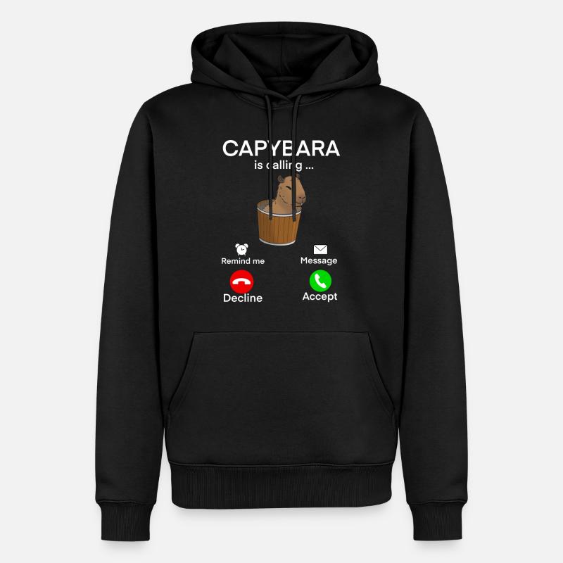 Capybara Meme - Männer Premium Bio Hoodie - Schwarz