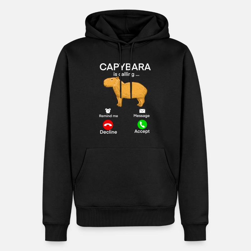 Capybara - Sweat à capuche Premium bio Homme - noir