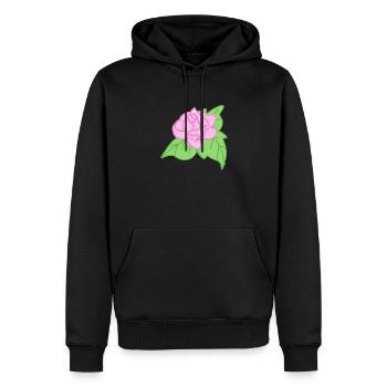 Rose Rote Rose Handgezeichnet - Männer Premium Bio Hoodie - Schwarz - Vorne - Nico (187cm)