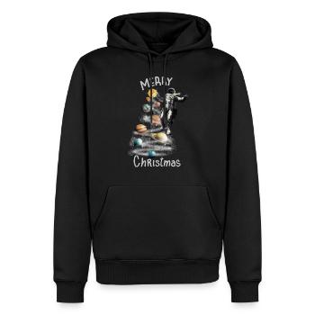 Christmas in Space Solar System Astronaut - Men’s Premium Organic Hoodie - black - Front - Nico (187cm)