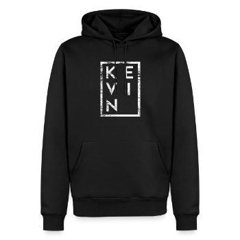 Kevin Minimalisme - Sweat à capuche Premium bio Homme - noir - Devant - Nico (187cm)