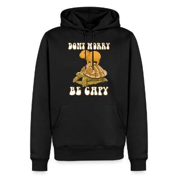 Capybara don't Worry be Capy - Men’s Premium Organic Hoodie - black - Front - Nico (187cm)