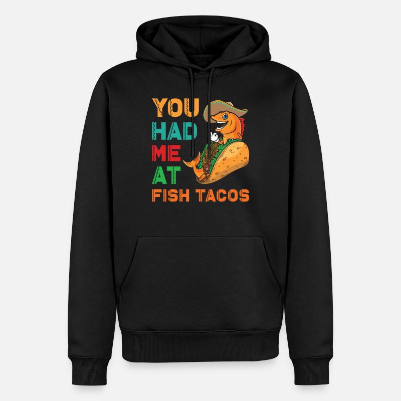 Fisch Tacos - Männer Premium Bio Hoodie - Schwarz