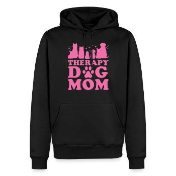Therapiehund Mama - Männer Premium Bio Hoodie - Schwarz - Vorne - Nico (187cm)