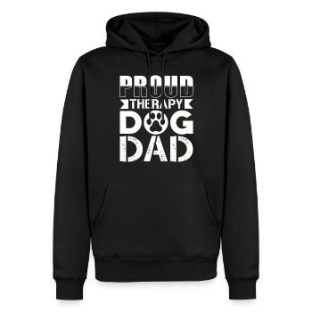 Therapiehunde Papa - Männer Premium Bio Hoodie - Schwarz - Vorne - Nico (187cm)