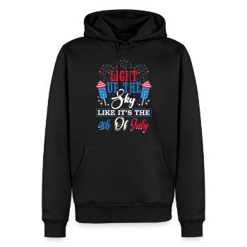Den Himmel Erhellen, Als Wäre Es Der 4. Juli - Männer Premium Bio Hoodie - Schwarz - Vorne - Nico (187cm)