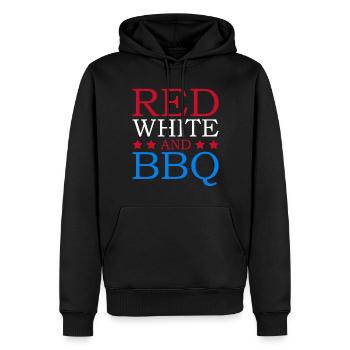 Rot Weiß Und Bbq 4. Juli Unabhängigkeitstag - Männer Premium Bio Hoodie - Schwarz - Vorne - Nico (187cm)