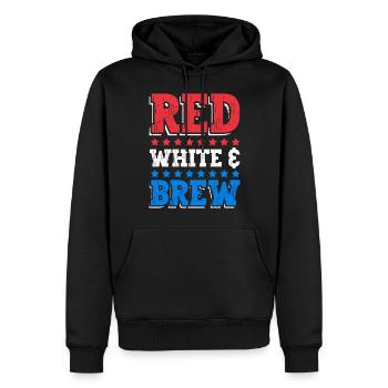 Red white and brown drink July 4 - Men’s Premium Organic Hoodie - black - Front - Nico (187cm)
