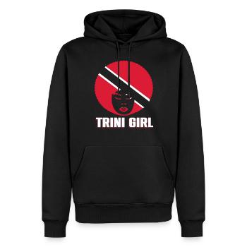 Fille de Trinité-et-Tobago - Sweat à capuche Premium bio Homme - noir - Devant - Nico (187cm)