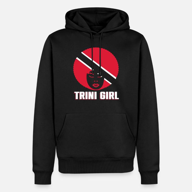 Fille de Trinité-et-Tobago - Sweat à capuche Premium bio Homme - noir