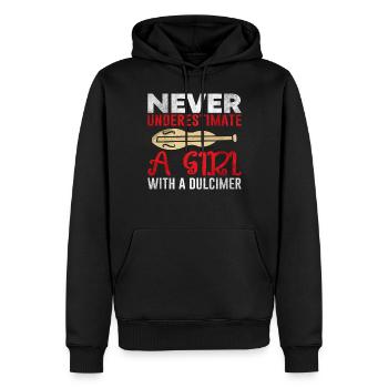 Dulcimer Girl Instrument Musik - Männer Premium Bio Hoodie - Schwarz - Vorne - Nico (187cm)