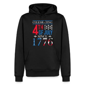 Feierlichkeiten Zum 4. Juli Seit 1776 Party Zum - Männer Premium Bio Hoodie - Schwarz - Vorne - Nico (187cm)