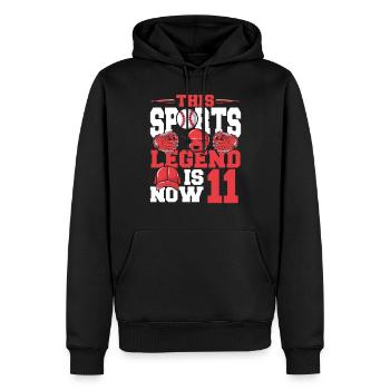 Diese Sportlegende Ist Jetzt 11, Baseballspiel - Männer Premium Bio Hoodie - Schwarz - Vorne - Nico (187cm)