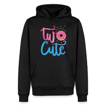 Deux | mignonnes Chemise d’anniversaire Donut | Beignet - Sweat à capuche Premium bio Homme - noir - Devant - Nico (187cm)